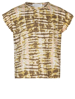 Rosemunde t-shirt - Sand striped tie dye print
