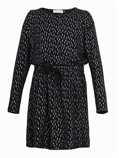 Rosemunde Dress LS - Black foil drop print