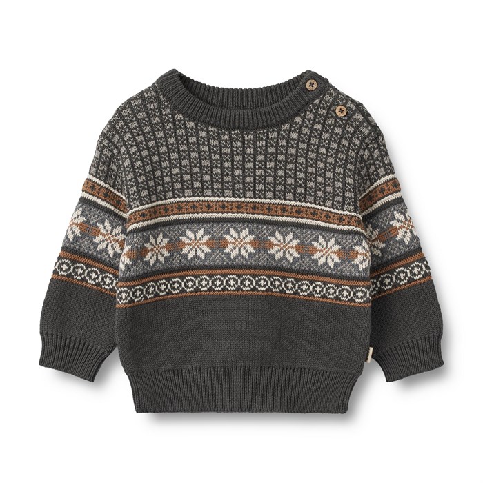 Wheat Knit Pullover Julius - Raven