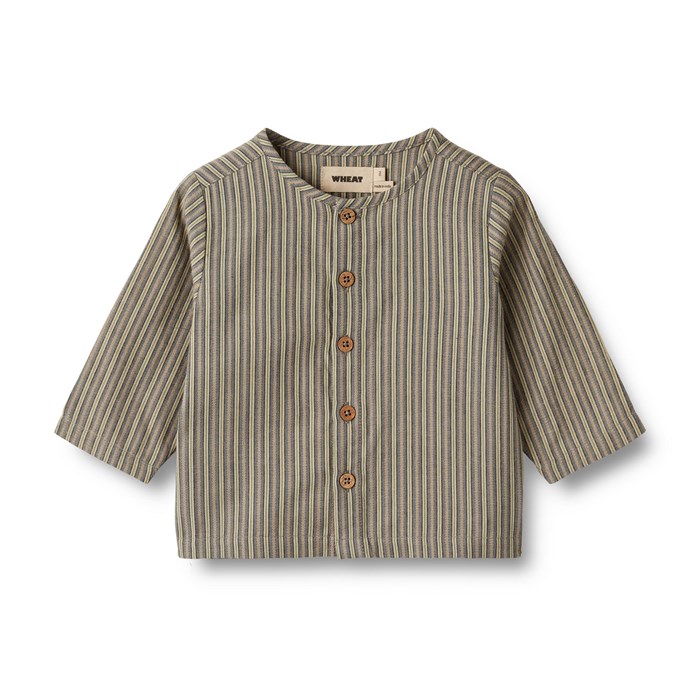 Wheat Shirt Shelby - Blue green stripe