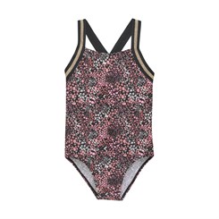 Color Kids swimsuit AOP - Black