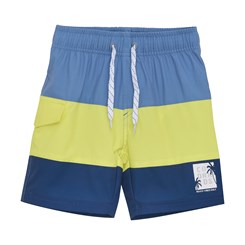 Color Kids long swim shorts - Colorblock - Limelight