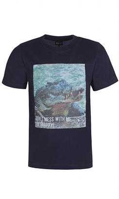Kids-up T-shirt - Navy - krokodille "Snappy"