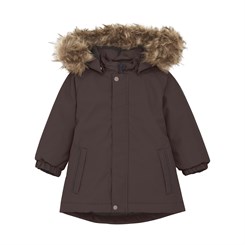 Color Kids Parka w/Fake fur - Raisin