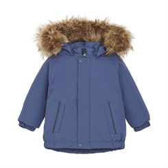 Color Kids Parka w/Fake fur - Vintage Indigo