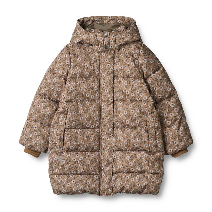 Wheat Puffer Coat Yrsa - Caramel anemones