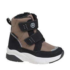 Color Kids boots w/Velcro & lights - Fossil (Blinke støvler)