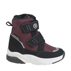 Color Kids boots w/Velcro & lights - Fudge (Blinke støvler)