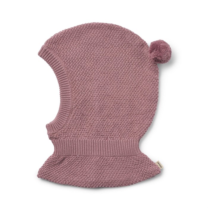 Wheat Pomi knitted balaclava - Lavender dawn