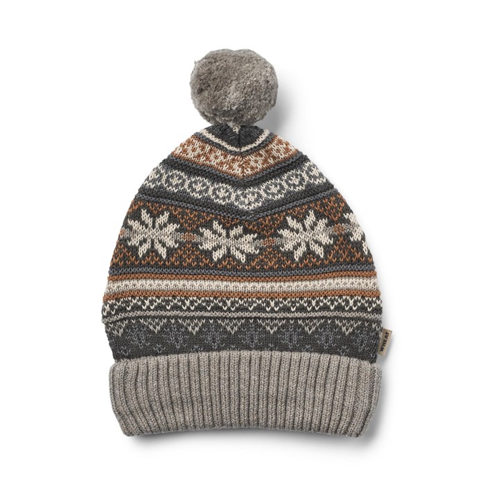 Wheat beanie Nolo - Warm grey melange