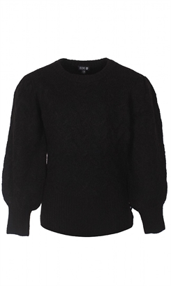 Kids-Up knit pullover - Black melange