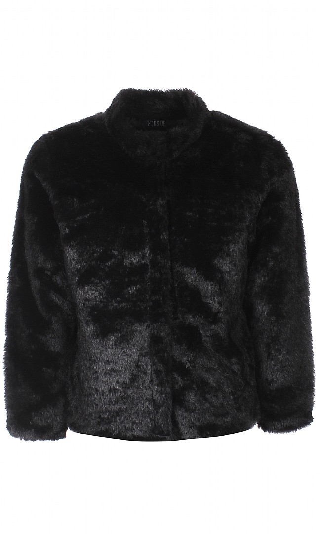 Kids-up Fake Fur jacket - Black
