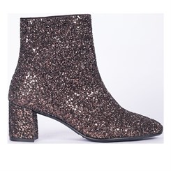 Angulus Bootie med block hæl til Mor - Chopper glitter