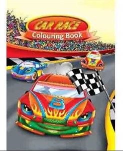 A4 Malebog 16 sider - Car Race