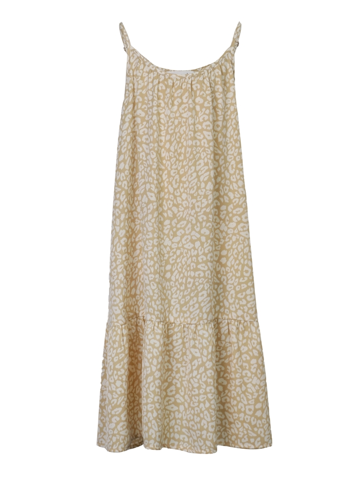 Rosemunde polyester Dress - Sand leo print