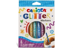 Carioca glitter markers - 6-pack - basis
