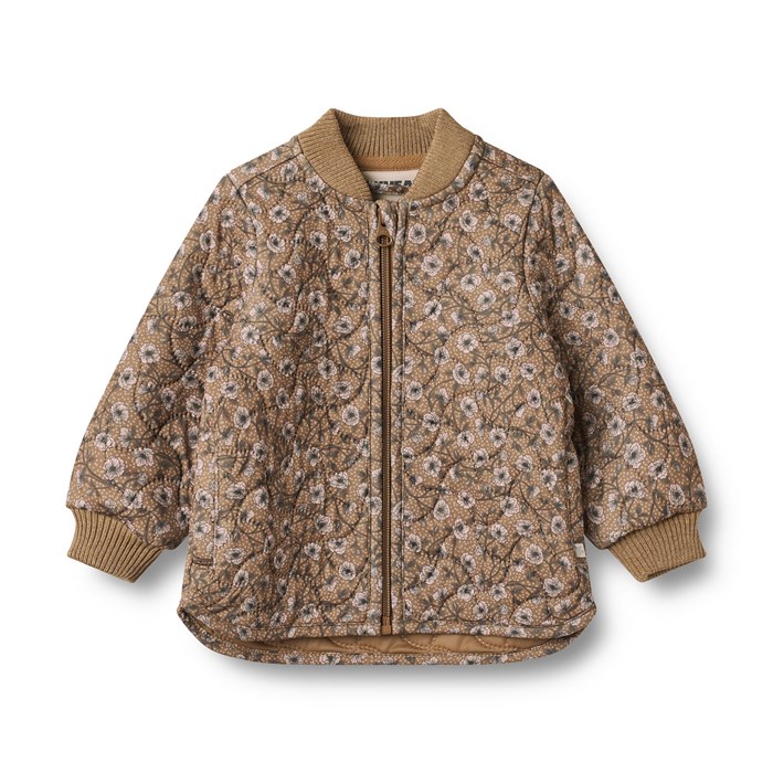 Wheat termo jacket Loui - Caramel anemones