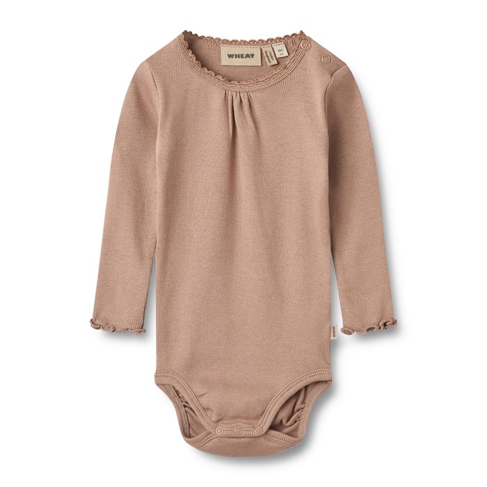 Wheat Lotta Body Rib LS - Nougat rose