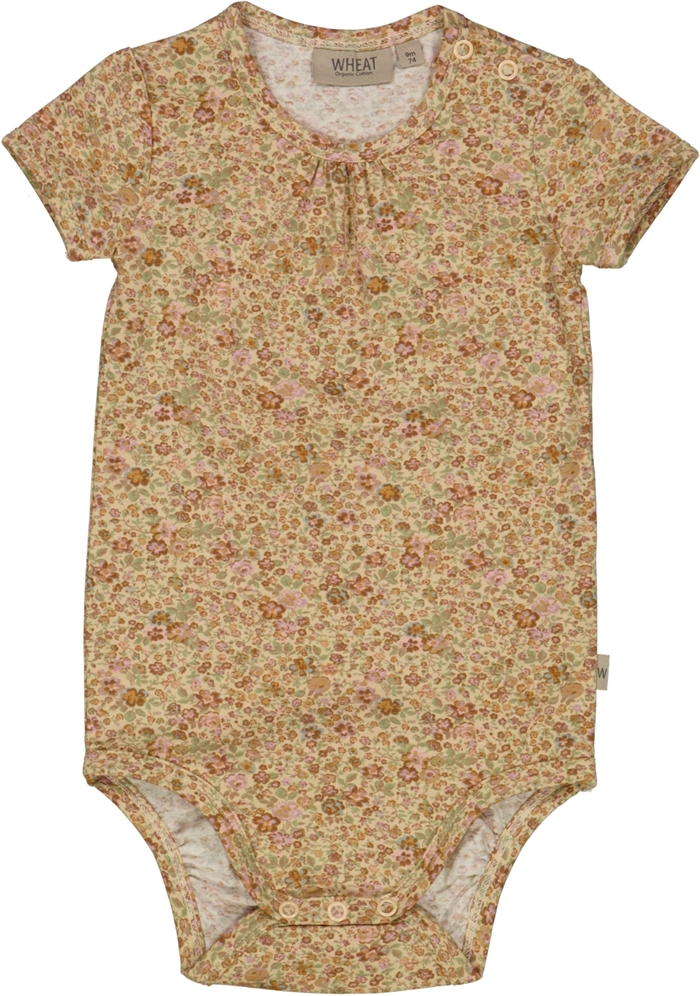 Wheat Body SS - Barely beige small flower