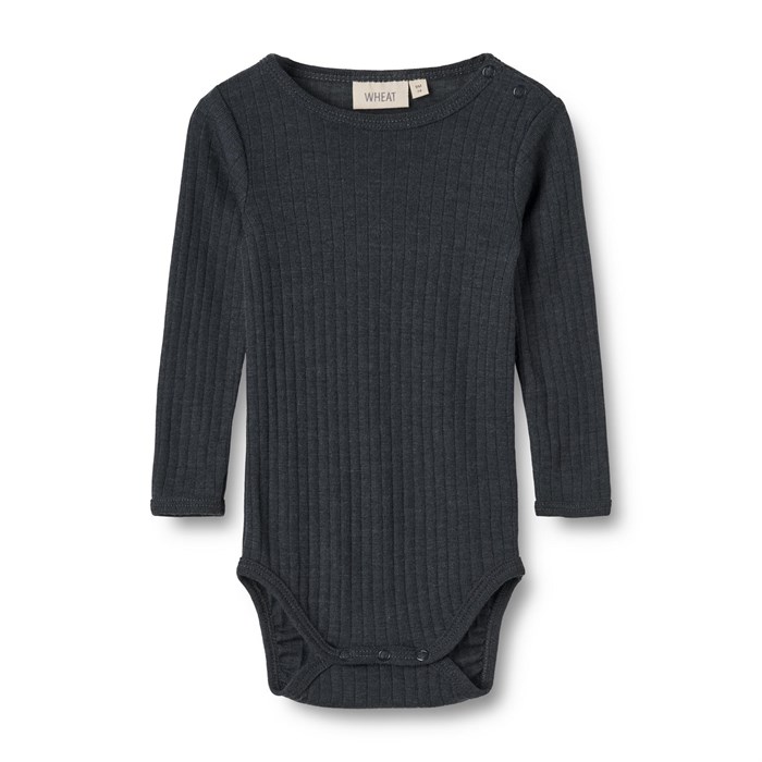 Wheat wool/silk body Lucca LS - Navy