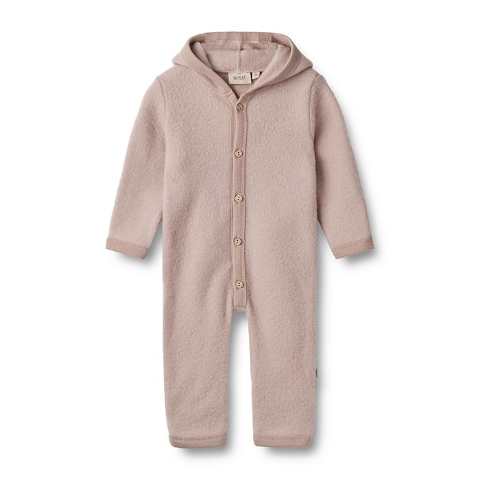 Wheat wool fleece Jumpsuit Ata - Dry Rose