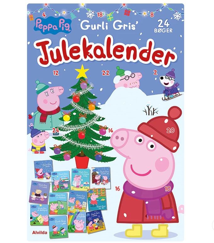 Alvilda - Peppa Pig - Gurli Gris\' julekalender (med 24 bøger)