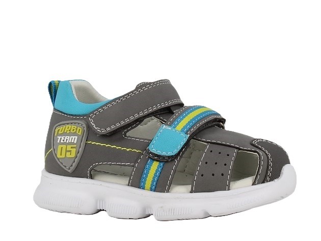 Lukket sandal med velcro - Grey