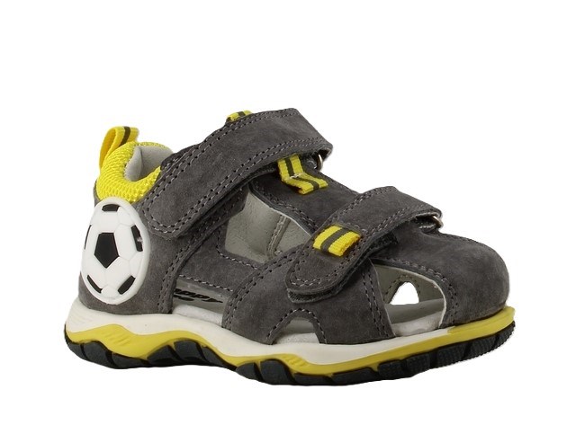 Lukket fodbold sandal med velcro - Grey