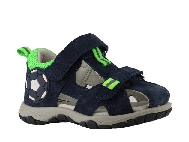 Lukket fodbold sandal med velcro - Navy