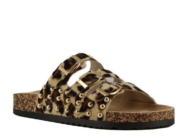 Justerbare slippers - Leopard