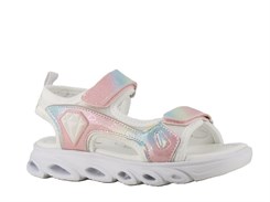 Diamond sandal v/velcro (Blinkesandal!) - Purple