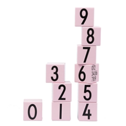 Design Letters Træklodser 123 (Pink)