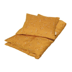 Filibabba baby sengetøj -  Stars Golden mustard