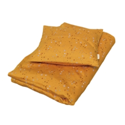 Filibabba junior sengetøj -  Stars Golden mustard
