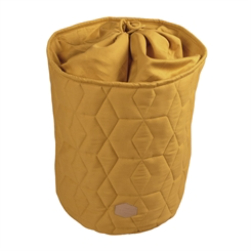 Filibabba Opbevaringskurv m/lukning - Soft quilt - Golden Mustard