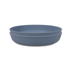 Filibabba silikone tallerkensæt 2-pak - Powder Blue