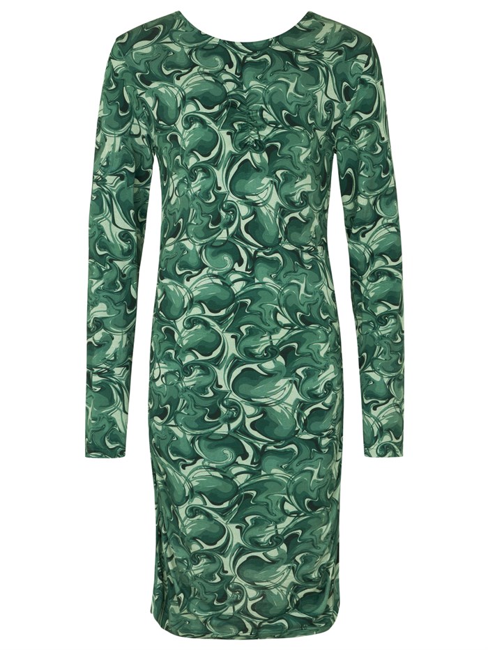 Rosemunde  viscose dress - Eucalyptus swirl print 