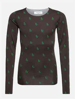 Rosemunde long sleeve t-shirt - Monogram green print