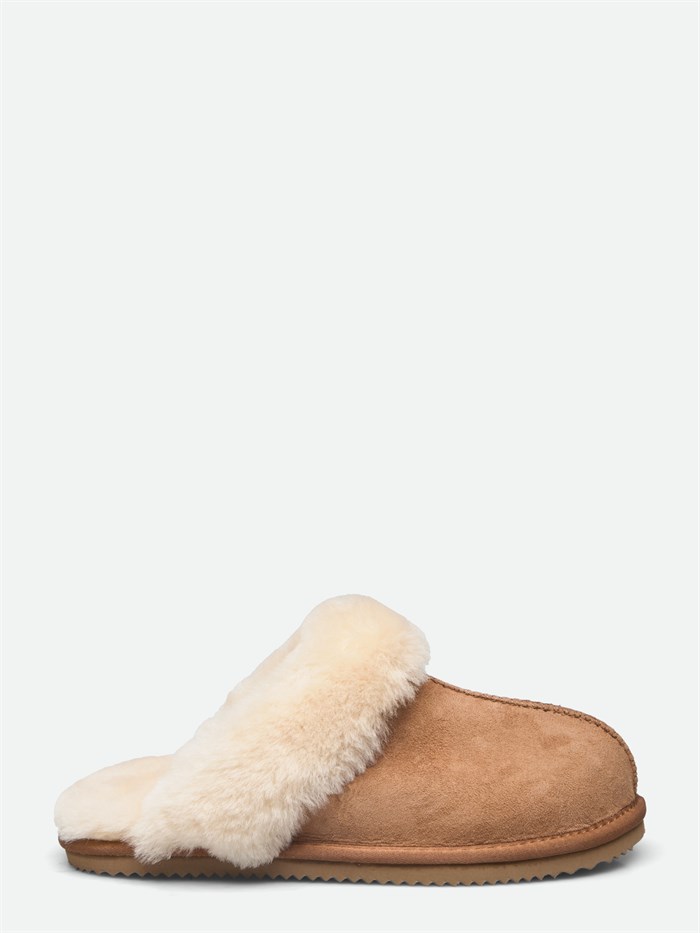 Rosemunde Sydney Shearling reversed slippers - Almond