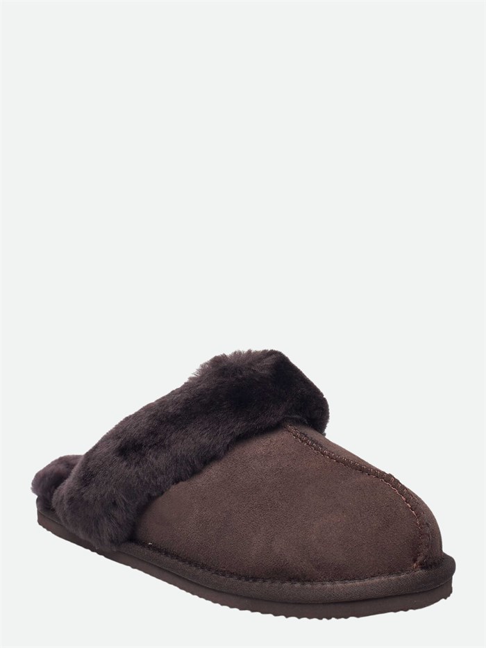 Rosemunde Sydney Shearling reversed slippers - Coffee brown