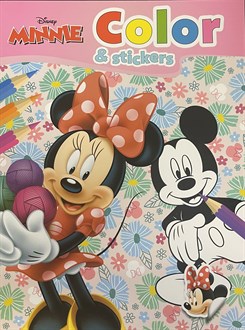 Disney farvebog Color & stickers - Minnie mouse