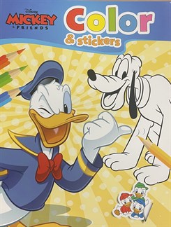 Disney farvebog Color & stickers - Mickey & Friends