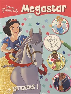 Disney Megastar 208 siders farvebog m/ stickers - Snehvide