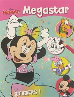 Disney Megastar 208 siders farvebog m/ stickers - Minie mouse