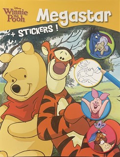 Disney Megastar 208 siders farvebog m/ stickers - Peter Plys