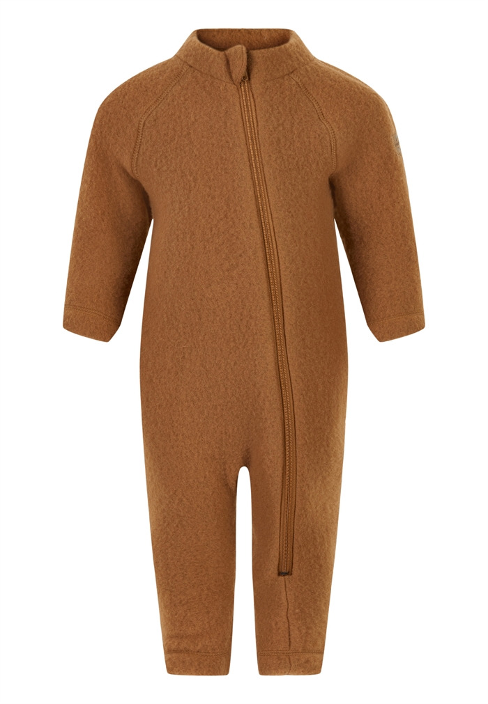 Mikk-Line merino wool suit w/zip - Rubber