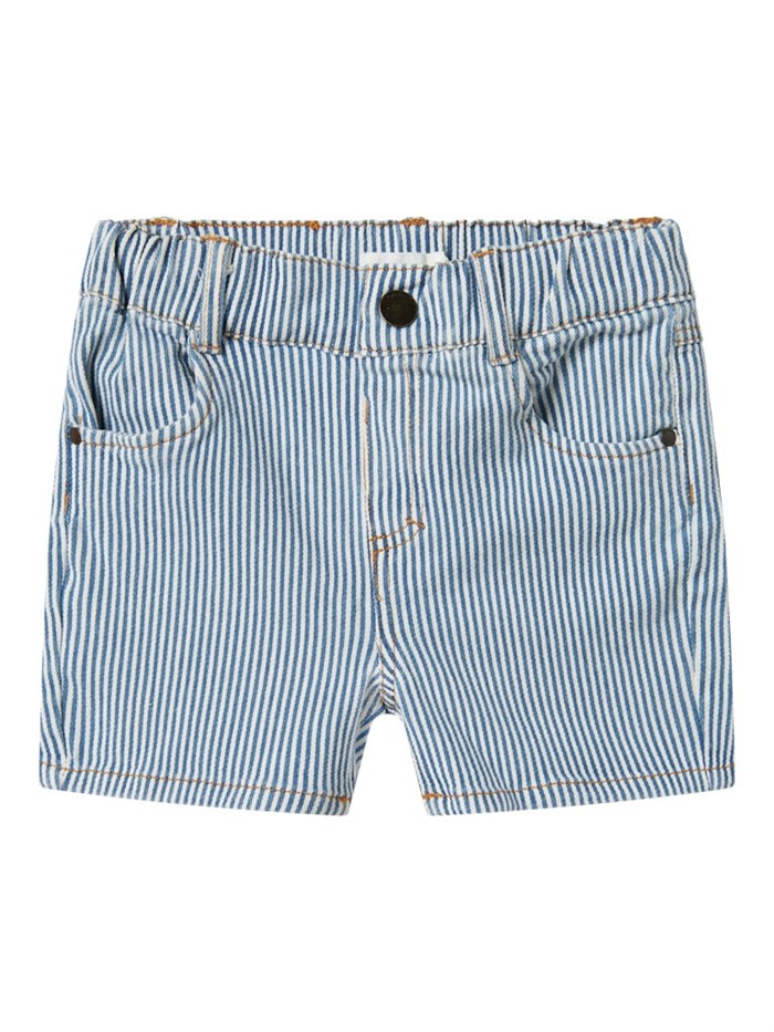 Lil\' Atelier Halfdan loose denim shorts - Zen Blue