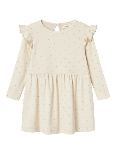 Lil\' Atelier Gago Kea LS dress - Turtledove hearts