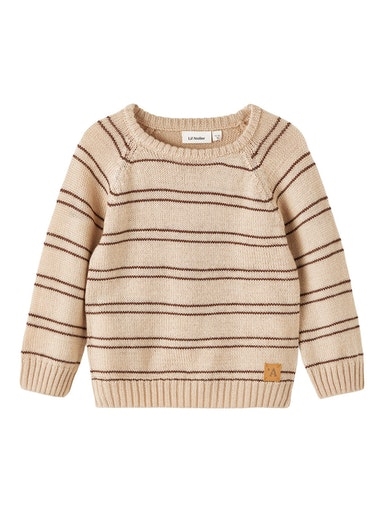Lil\' Atelier Roger LS knit cardigan - Warm sand