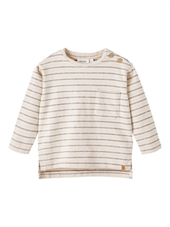Lil' Atelier Ross LS Boxy shirt - Fog stripes